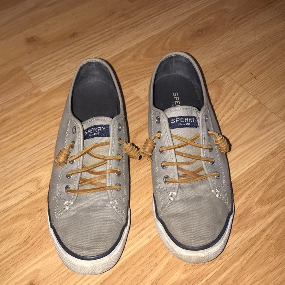 Sperry gray women’s slip on 7.5